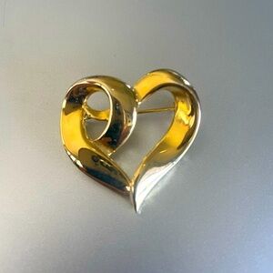 Vintage heart brooch